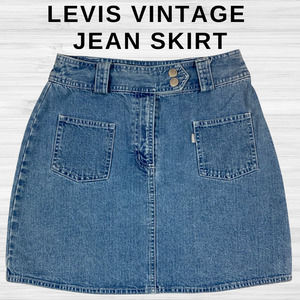 Vintage Girls XL Levis SilverTab Blue Denim Jean Skirt Children/Youth Teen